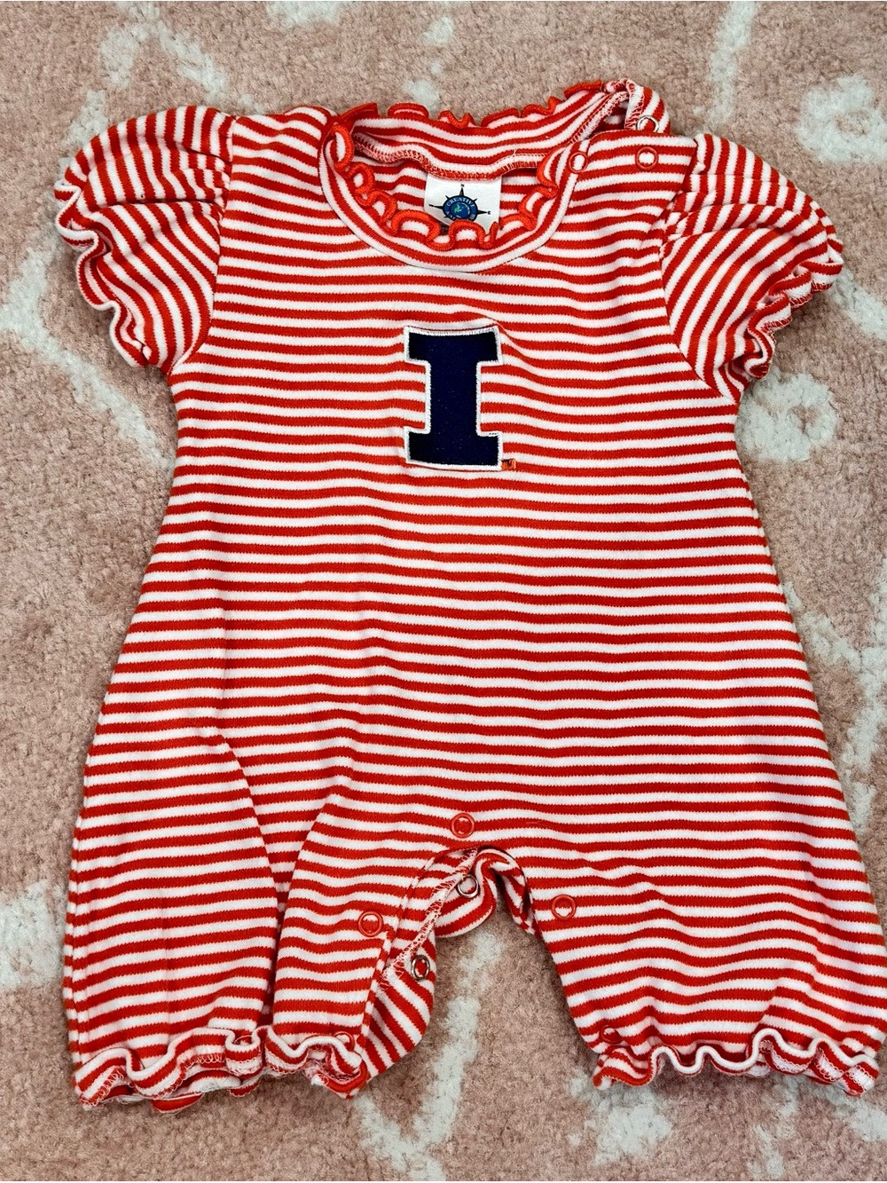 Fighting Illini Baby Romper - Orange